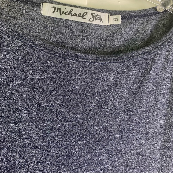 Michael Stars Crew Neck Tee Side Drape T Shirt - Picture 12 of 13